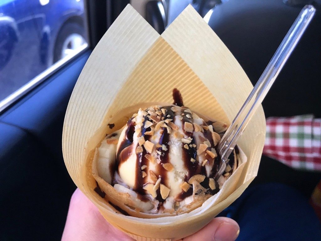 プラージュのアイスチョコバナナクレープ