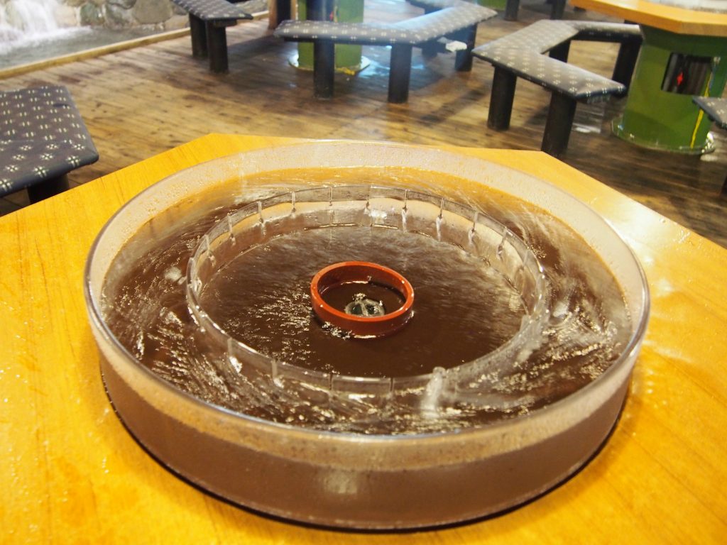 water circling table for some noodle