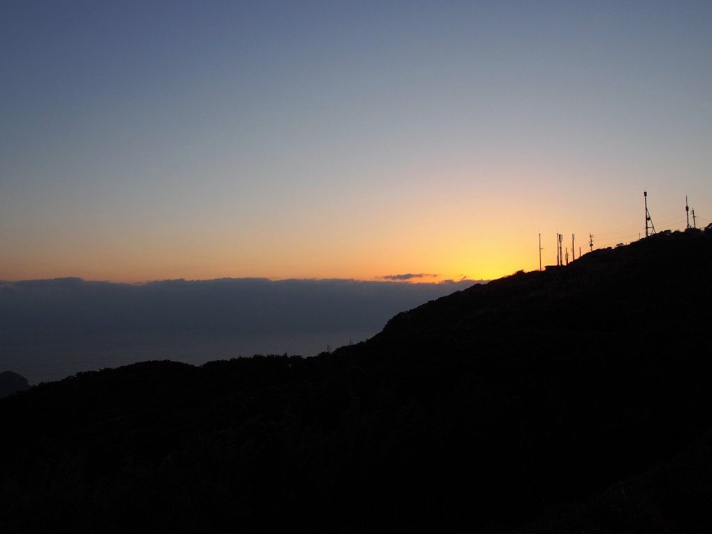 夕暮れの大野岳