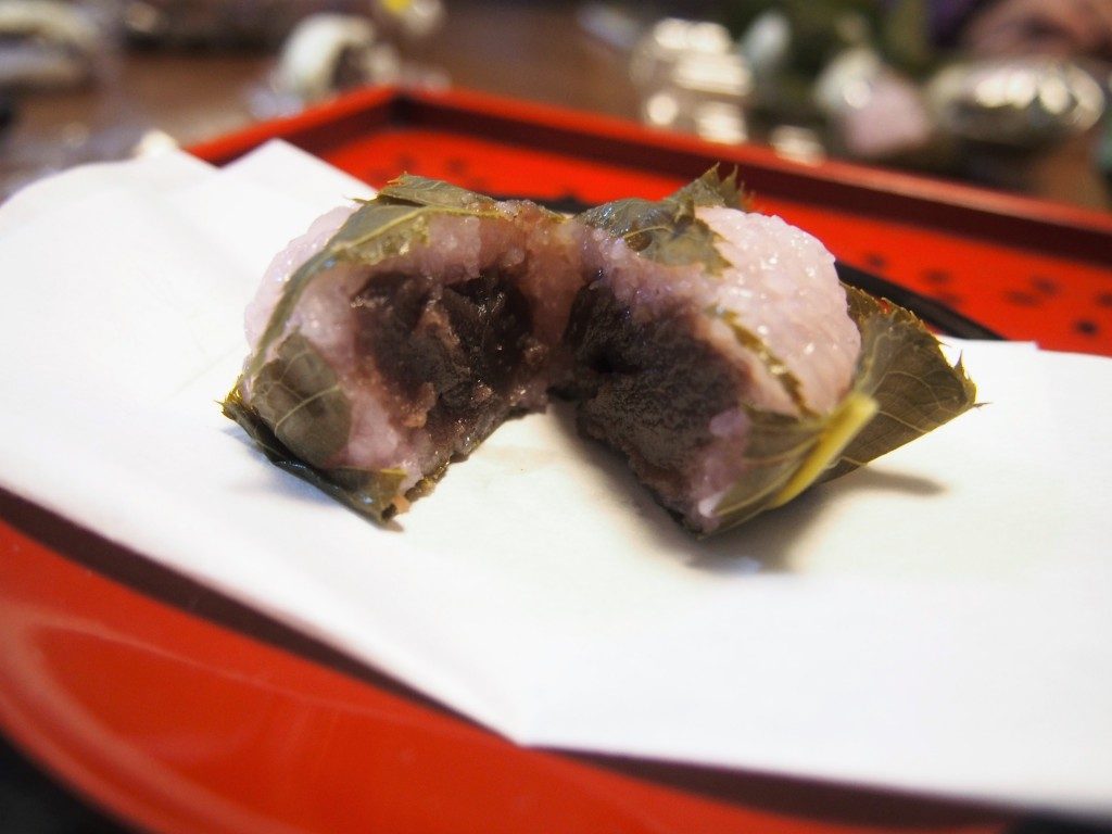 福美屋の桜餅の断面図