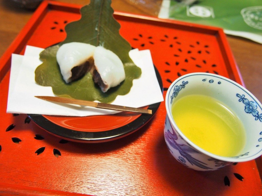 福美屋の柏餅の断面図