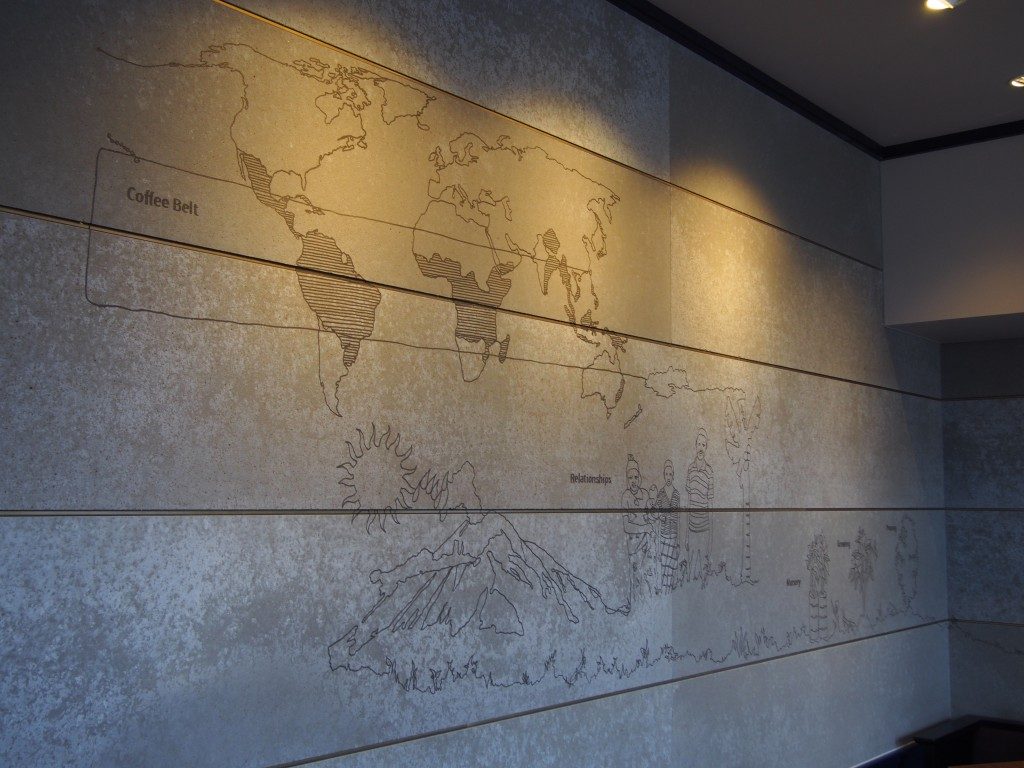 スターバックス鹿児島仙巌園店の壁面画